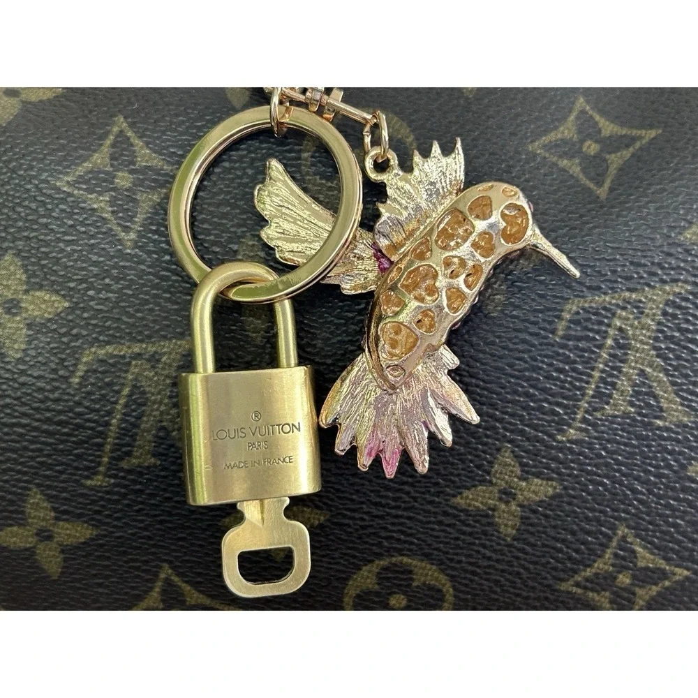 100% Auth Louis Vuitton Lock & Key with unbranded Bagcharm, Keycharm, Keychain